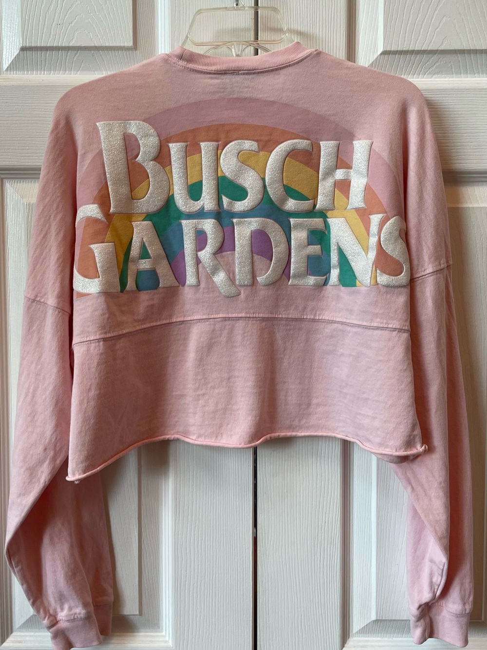 Busch Gardens Pink Cropped Long Sleeve T-Shirt - Women's - Picture 5 of 6